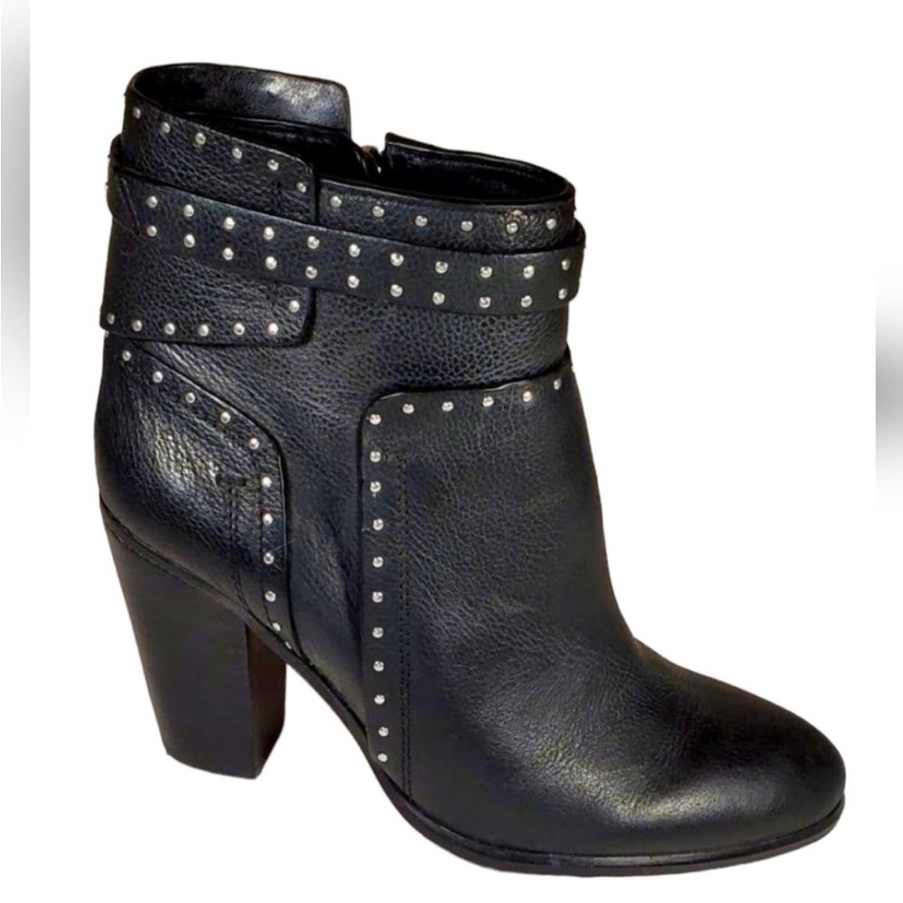 Vince Camuto Faythes Black Studded Ankle Boots